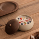 Porcelain Bowl Set 3 Pieces With Wooden Base